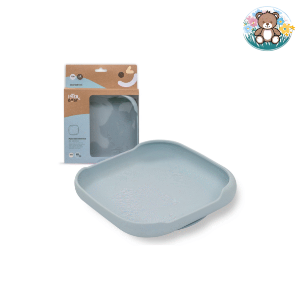 Assiette en silicone avec ventouse
