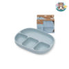 Assiette en silicone avec ventouse et couvercle