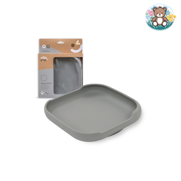Assiette en silicone avec ventouse