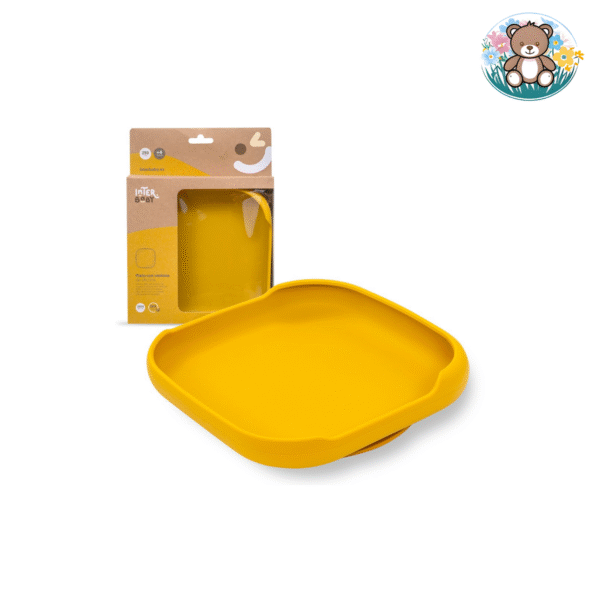 Assiette en silicone avec ventouse