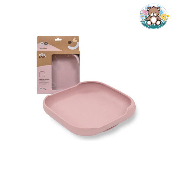 Assiette en silicone avec ventouse