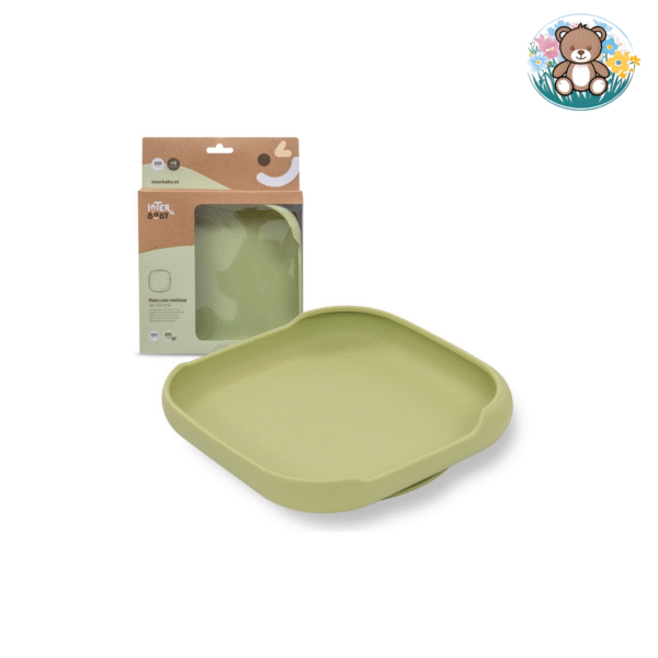 Assiette en silicone avec ventouse