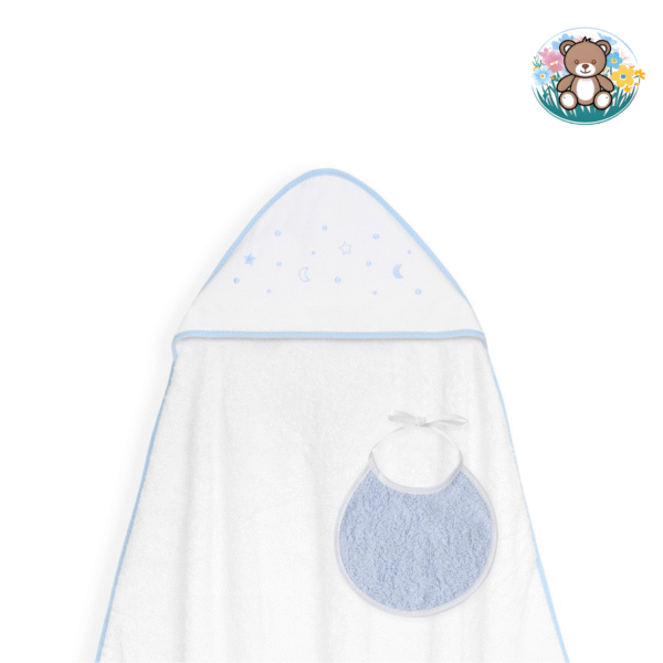 Cape de bain + Bavoir Etoiles