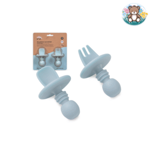 Set de couverts d'apprentissage en silicone (anti-étouffement)