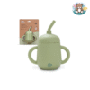 Tasse anti-goutes + paille en silicone