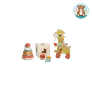 Coffret 3 jeux d'éveil en bois