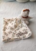 Doudou bébé personnalisé crochet doublé fourrure – Image 5