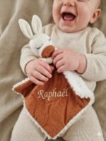 Doudou bébé personnalisé crochet doublé fourrure – Image 9