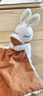Doudou bébé personnalisé crochet doublé fourrure – Image 8