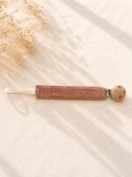 Attache tétine brodée prénom, accessoire bébé personnalisé, clip bois naturel, cadeau naissance baptême baby shower, coton 20 coloris – Image 10