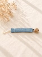 Attache tétine brodée prénom, accessoire bébé personnalisé, clip bois naturel, cadeau naissance baptême baby shower, coton 20 coloris – Image 11