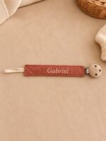 Coffret naissance bois renard gravé prénom bébé, valisette personnalisée et hochet gravé, cadeau naissance/ baptême original brodé en France – Image 10